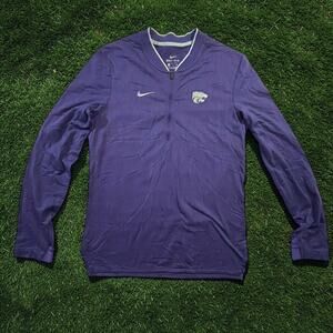 Nike Men's Small K-State Wildcats Dri-FIT Training Quarter-Zip LS Pullover Sweat